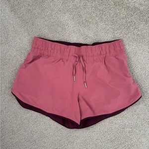 Lululemon Athletica Pink and Burgundy Athletic Shorts